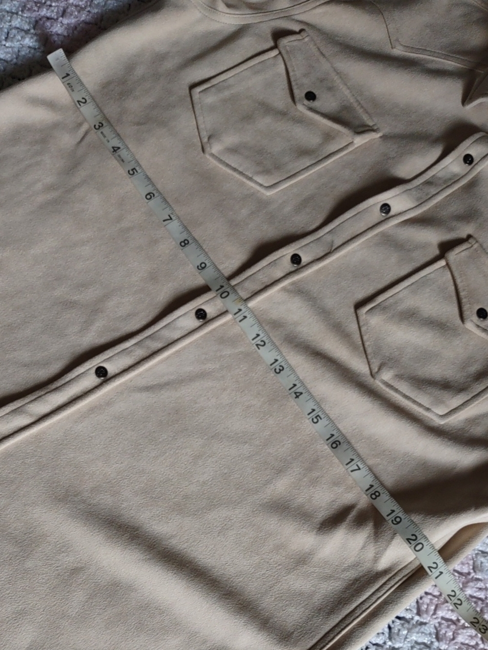 Rye 51 Size Large Faux Suede Cream Western Shirt - Picture 9 of 14